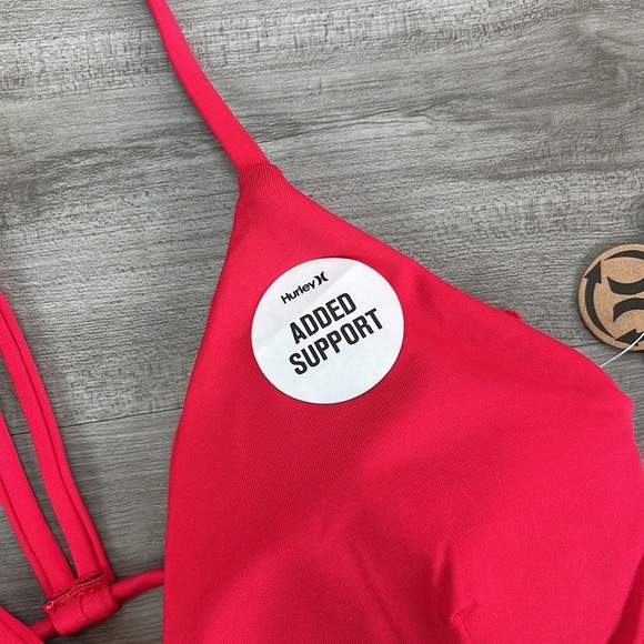 ☀️HURLEY☀️RIP CURL☀️ SOLID ADJUSTABLE BIKNI TOP HAVANA CHEEKY HIPSTER BIKINI - Picture 11 of 15